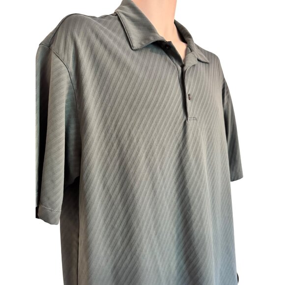 Tiger Woods Collection Size Medium Textured Green Nike Dry Fit Polo Men's Golf S - Picture 9 of 9